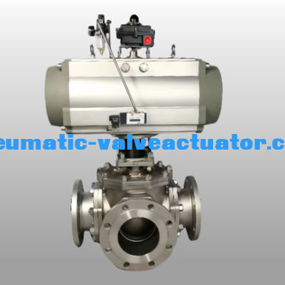 Πνευματικός ενεργοποιητής βαλβίδας Rack and Pinion 90 μοιρών Πνευματικοί περιστροφικοί ενεργοποιητές